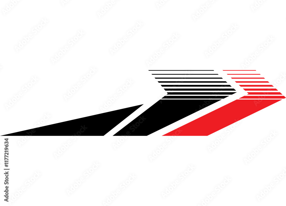 Poster sports vector pattern. abstract sharp arrow from lines. modern striped design element for car, motor