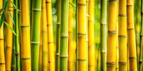 Obraz premium Golden bamboo's elegant simplicity. A minimalist nature study.