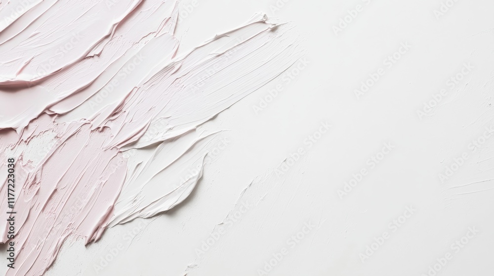 Aufkleber Minimalist texture of pastel paint applied on a clean white surface creating an abstract visual effect