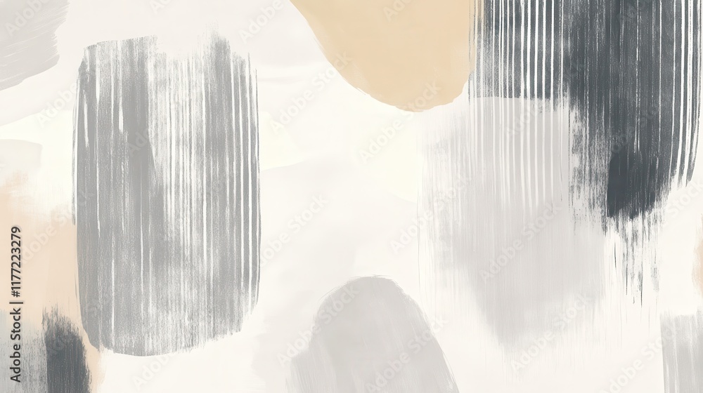 Aufkleber Minimalist pastel gray pencil strokes create a calm and serene abstract background suitable for various artistic and creative applications