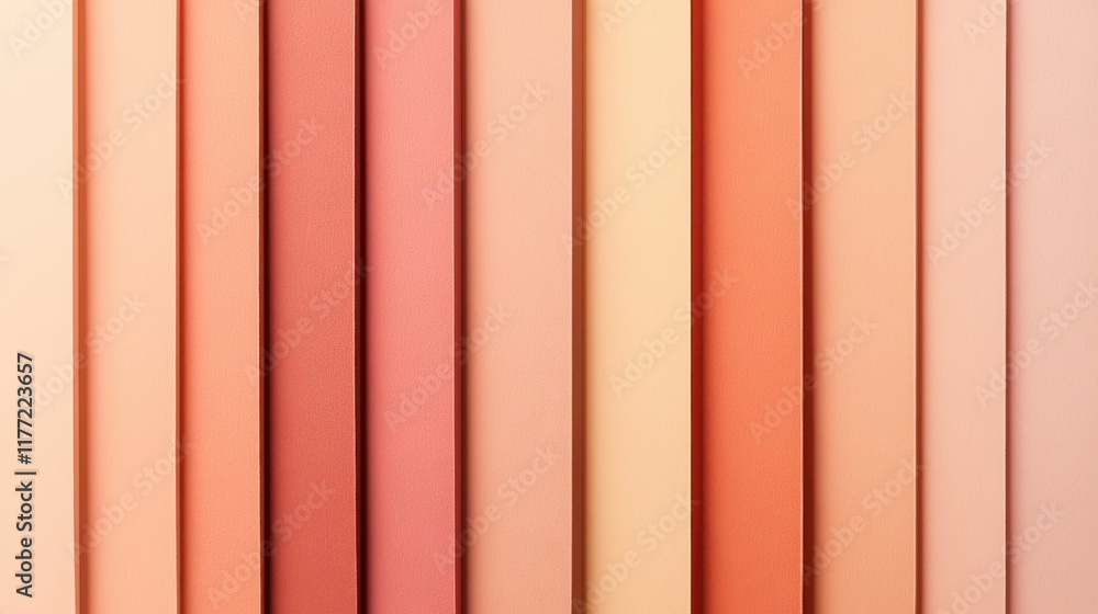 Poster minimalist gradient design showcasing a smooth transition of pastel shades from peach to coral in a 