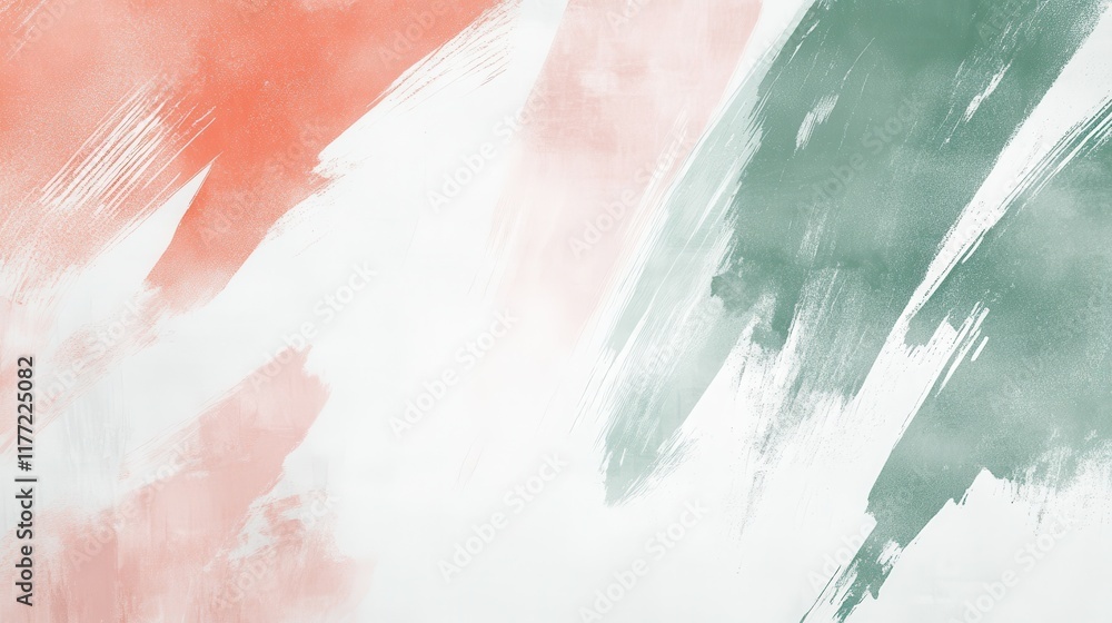 Poster abstract design featuring delicate brushstrokes in soft colors on a light background