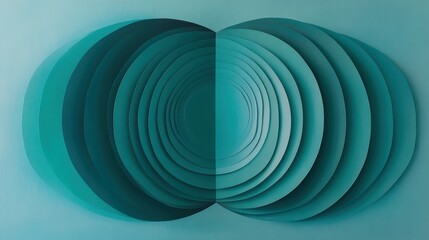 Obraz premium Gradient composition showcasing layered teal tones and smooth transitions in an abstract design