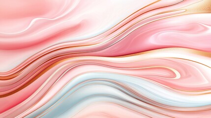 Fototapeta premium Abstract Pink Gold and White Marble Texture Elegant Swirling Fluid Art Background Design
