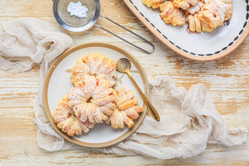 Homemade small apply pastries, sweet dessert