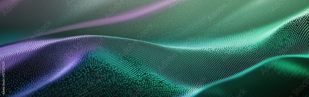 Poster textured gradient background showcasing smooth transitions from purple to green with an artistic wav