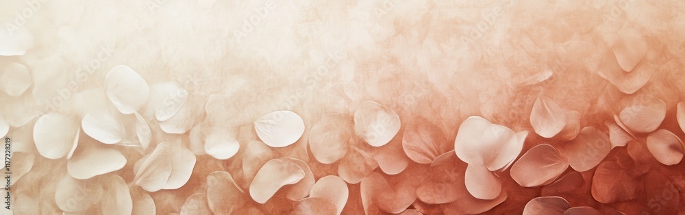 Leinwandbilder subtle bokeh composition with muted copper tones and soft petal shapes in a dreamy backdrop