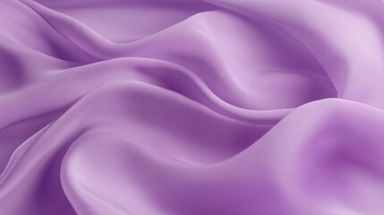 Fototapeta premium Soft lavender fabric drapes elegantly in a seamless flow showcasing gentle waves and textures