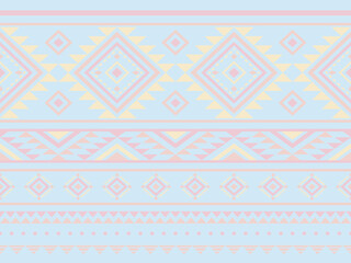 Southwest Aztec geometric Native American Mexican Navajo tribal ethnic boho indian texture ornament seamless pattern fabric colorful design vector for woven textile printing blanket rug carpet fashion