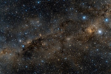 Fototapeta premium Futuristic Panoramic View of a Vast Night Sky Filled with Stars and Cosmic Wonders