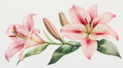 Fototapeta premium wedding invitation card background vector. Minimal hand painted watercolor botanical flowers texture template background. Design for wedding, vip cover, poster, rsvp moderncard.Valentine's Day