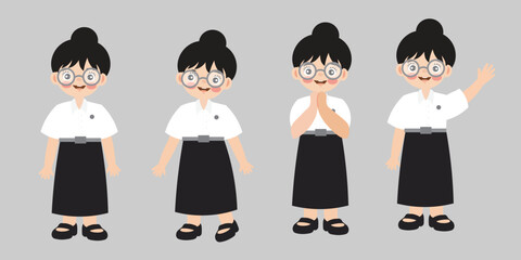 Thai University Student in Uniform