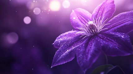 close up of a purple flower with bokeh background