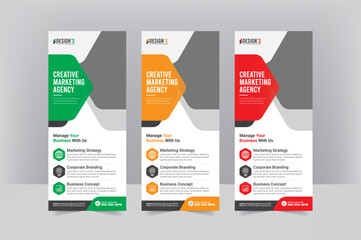 Corportae Digital Marketing Modern roll up banner design template

