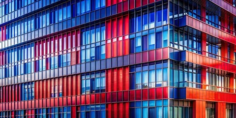 Obraz premium Architectural pH Scale Visualization: Colorful Building Facade Reflecting Acidic to Alkaline Levels