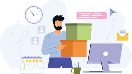 An illustration of an organized workflow for timely deliverables, featuring a well-structured timeline, task lists, and progress indicators, showing a smooth and efficient process to meet deadlines in