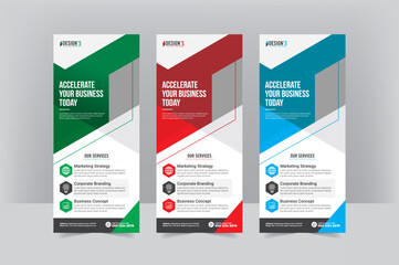 Corportae Digital Marketing Modern roll up banner design template

