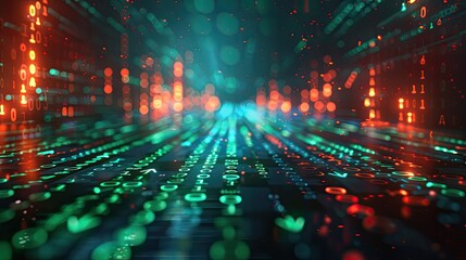 Futuristic green raise arrow chart digital transformation abstract technology background. Big data and business growth currency stock and investment indicator of set trade economy. Vector illustration