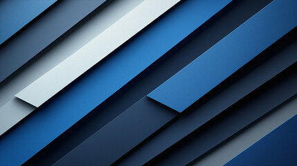 Obraz premium Blue Layered Stripes, Abstract background with layered blue and grey stripes.