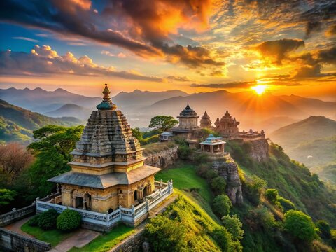 Astonishing Agastya Mala Mountain Range Architecture at Sunrise, Breathtaking Landscape
