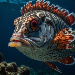 Di notte negli abissi c un pesce palla bianc