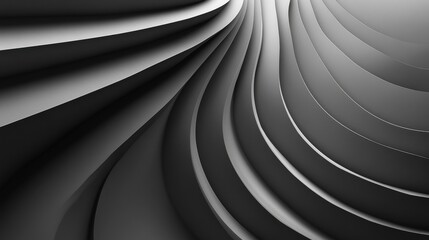 Abstract grey gradient room wallpaper with copy space. Art and design concept. 3D Rendering