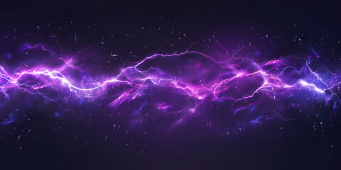 Fototapeta premium Dramatic Purple Lightning Crashing Through the Clouds
