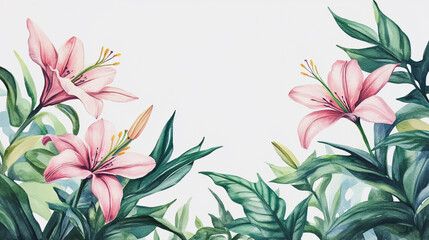 wedding invitation card background vector. Minimal hand painted watercolor botanical flowers texture template background. Design for wedding, vip cover, poster, rsvp moderncard.Valentine's Day