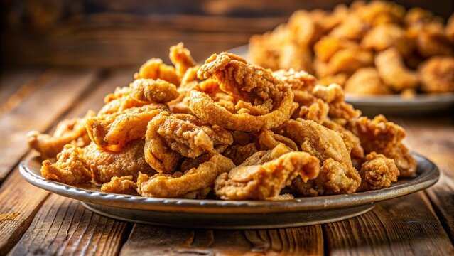 Authentic Southern Cooking: Close-Up of Fried Chitterlings