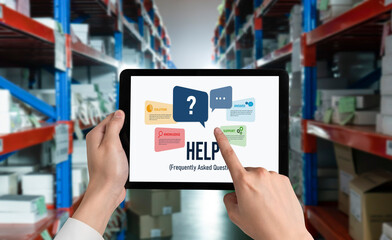 Help screen on the website provide answer to FAQ frequently asked question snugly with knowledge...