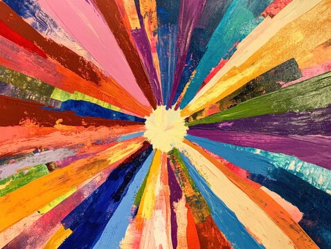 colorful abstract sunburst pattern