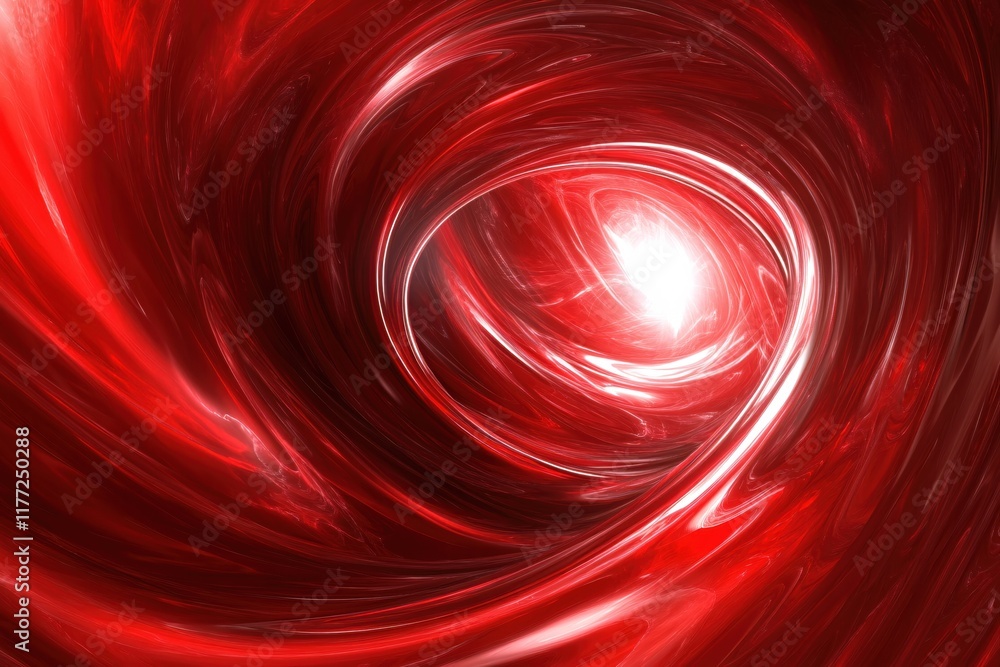 Poster swirling red abstract background with dynamic light and fluid motion effects