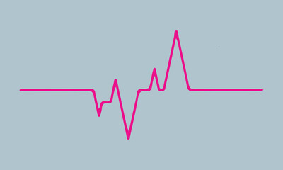 Red heart rhythm symbols Illustration Calligraphy Graphic Design,Handmade Calligraphy eps 10