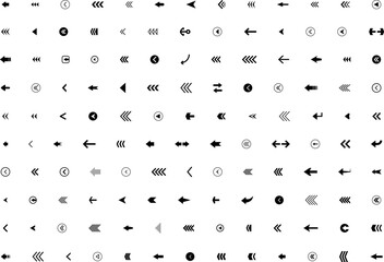 Arrow icon. Big set of vector flat arrows. Vector arrows collection for web design, mobile apps, interface and more. Arrow vector icon. Arrows vector collection. Flat different arrows Set .