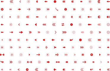 Arrow icon. Big set of vector flat arrows. Vector arrows collection for web design, mobile apps, interface and more. Arrow vector icon. Arrows vector collection. Flat different arrows Set .