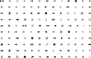 Arrow icon. Big set of vector flat arrows. Vector arrows collection for web design, mobile apps, interface and more. Arrow vector icon. Arrows vector collection. Flat different arrows Set .