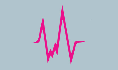 Red heart rhythm symbols Illustration Calligraphy Graphic Design,Handmade Calligraphy eps 10