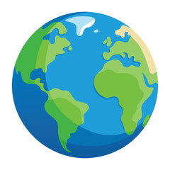 Fototapeta premium Earth vector art on white background 