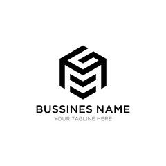 Letter MG or GM hexagon logo design vector 