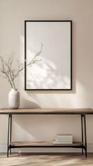 "Elegant Minimalist Poster Display in Modern Interior"