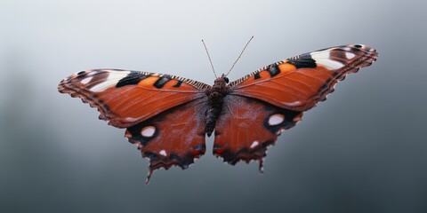 Obraz premium Colorful butterfly with vibrant wings resting in a natural setting during a serene afternoon