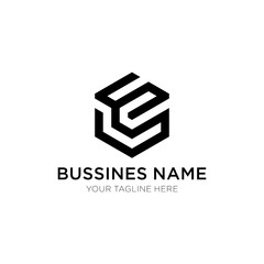 Letter GS or SG hexagon logo design vector 