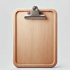 wooden clipboard featuring a metal clip
