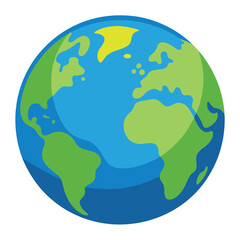 Fototapeta premium Earth vector art on white background 