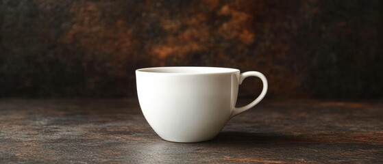 Fototapeta premium a white cup on a textured surface
