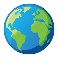 Earth vector art on white background
