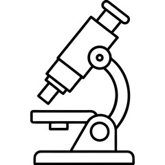 Microscope Outline Art Vector