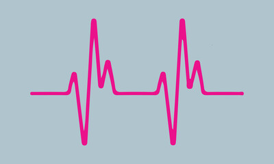 Red heart rhythm symbols Illustration Calligraphy Graphic Design,Handmade Calligraphy eps 10