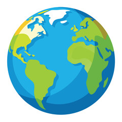 Fototapeta premium Earth vector art on white background 