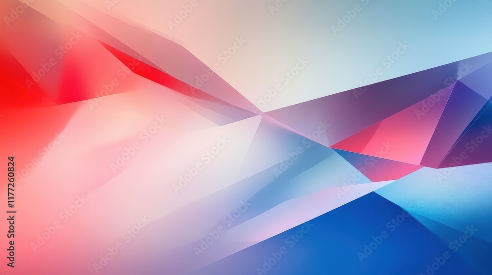 Poster technology bright low poly connection abstract background. blue and red blurred futuristic vector de